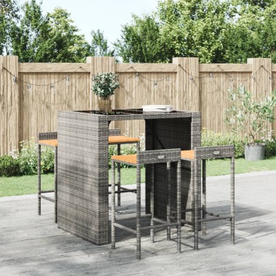 Bar stools, 4 pcs., gray,...