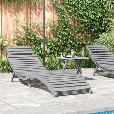 Sunbed Gray 184x55x64 cm...