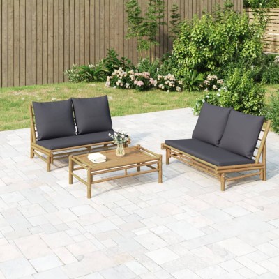 Garden bench with dark gray...