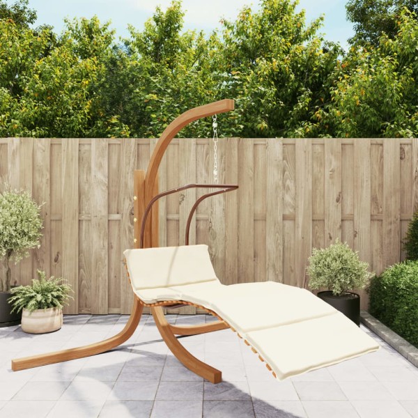 Rocking chair with mattress, fabric and solid poplar wood