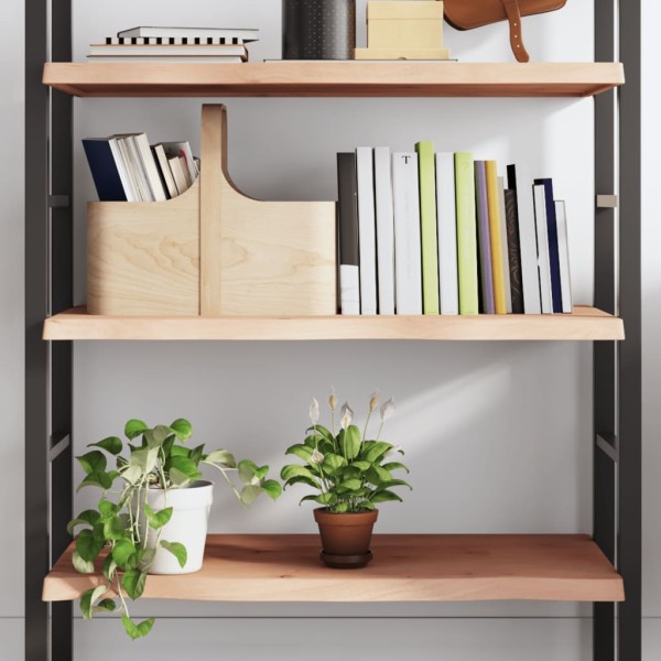 Wall shelf, 100x50x(2-4) cm, untreated solid oak