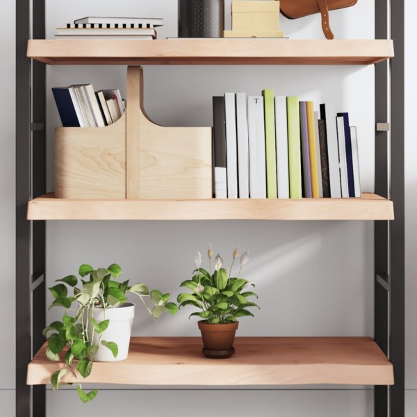 Wall shelf, 100x60x(2-6) cm, untreated solid oak