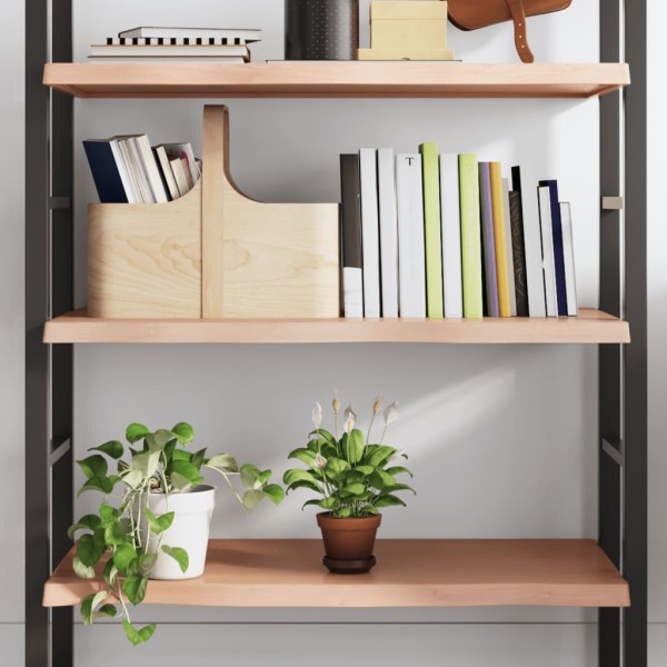 Wall shelf, light brown, 80x50x(2-4) cm, solid oak