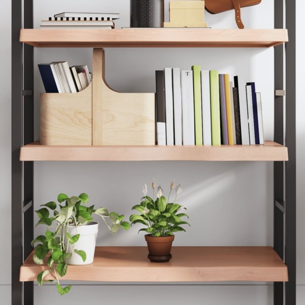 Wall shelf, light brown, 100x40x(2-6) cm, solid oak