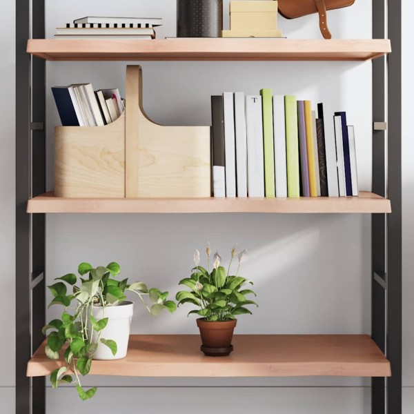Wall shelf, light brown, 100x50x(2-4) cm, solid oak