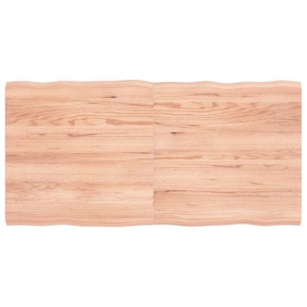 Table top, light brown, 120x60x(2-4) cm, solid wood