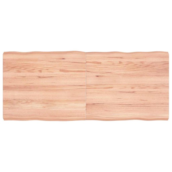 Tabletop, light brown, 140x60x(2-6) cm, solid wood