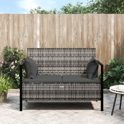 Double garden bench with...