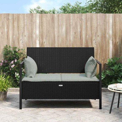 Double garden bench with...