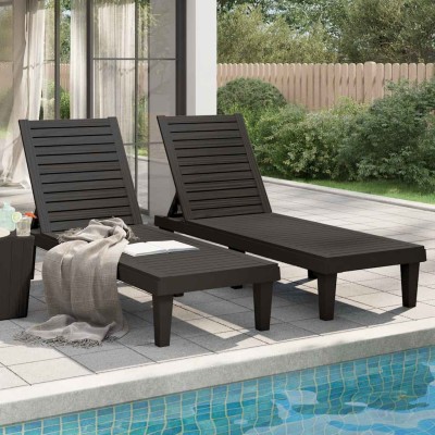 Sun loungers, 2 pcs.,...