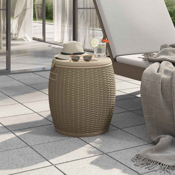 4-1 Garden storage box, light brown, polypropylene