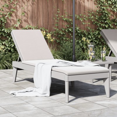 Sunbed, gray, 186x60x29cm, PP