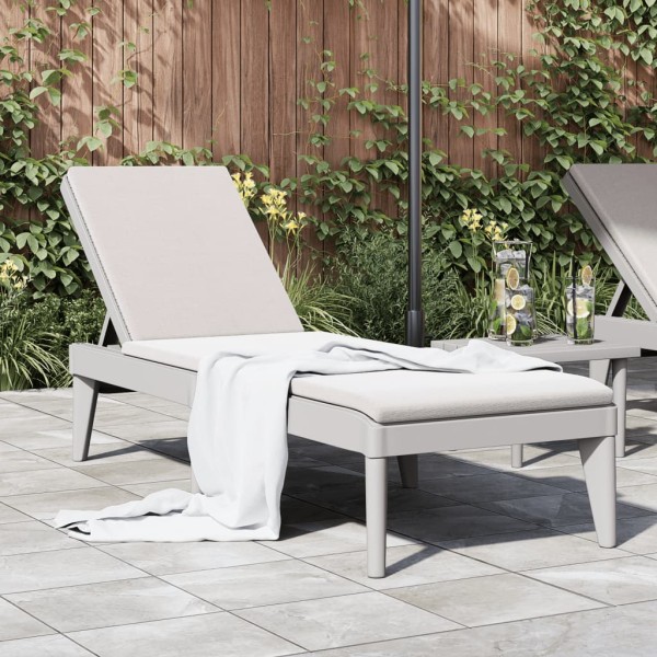 Sunbed, gray, 186x60x29cm, PP