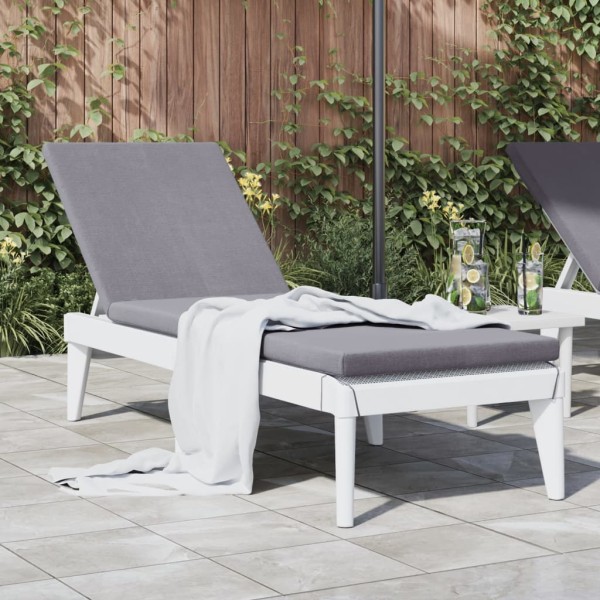 Sunbed, white, 186x60x29cm, PP