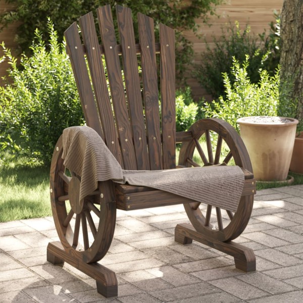 Garden adirondack chairs, 2 pcs., solid spruce wood