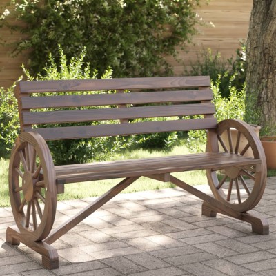 Double garden bench, solid...
