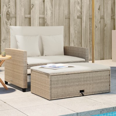 Two-seater garden sofa with...