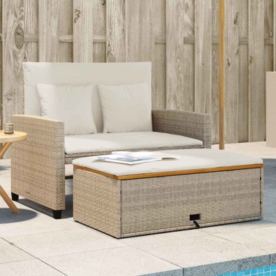 Two-seater garden sofa with...