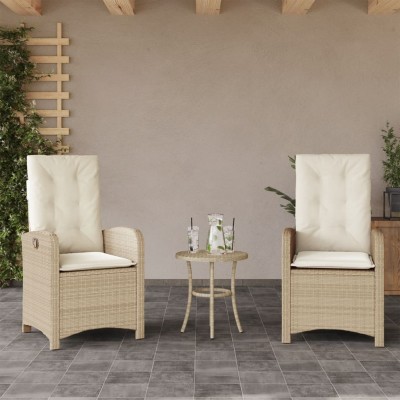 Reclining garden chairs...