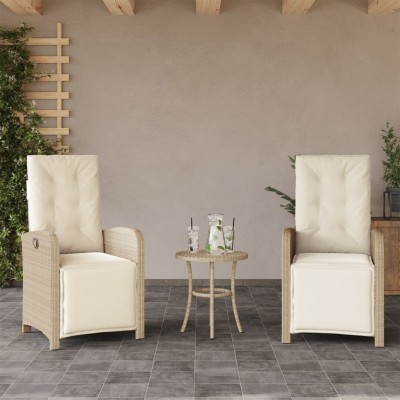 Reclining garden chairs...