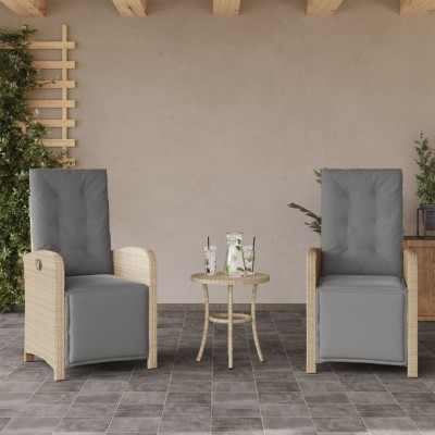 Reclining garden chairs...