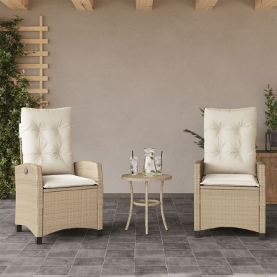 Reclining garden chairs...