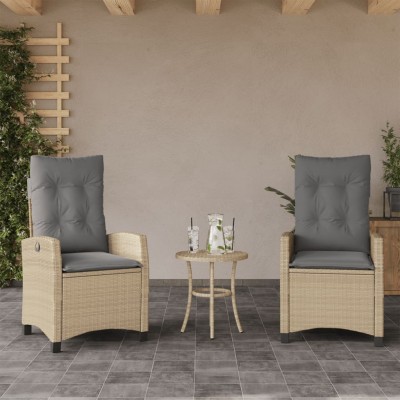 Reclining garden chairs...