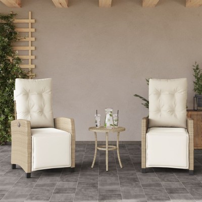 Reclining garden chairs...