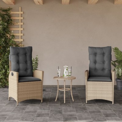 Reclining garden chairs...