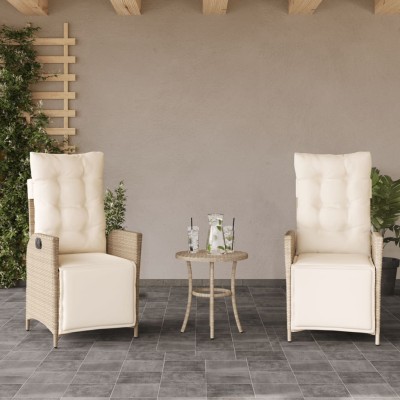 Reclining garden chairs...