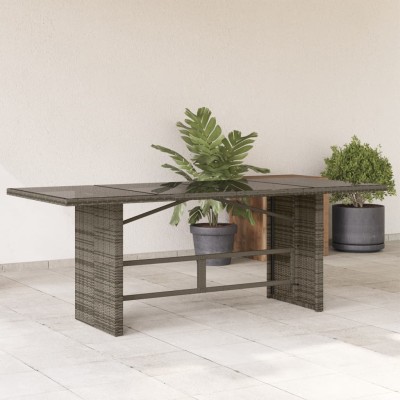 Table with glass top, gray,...
