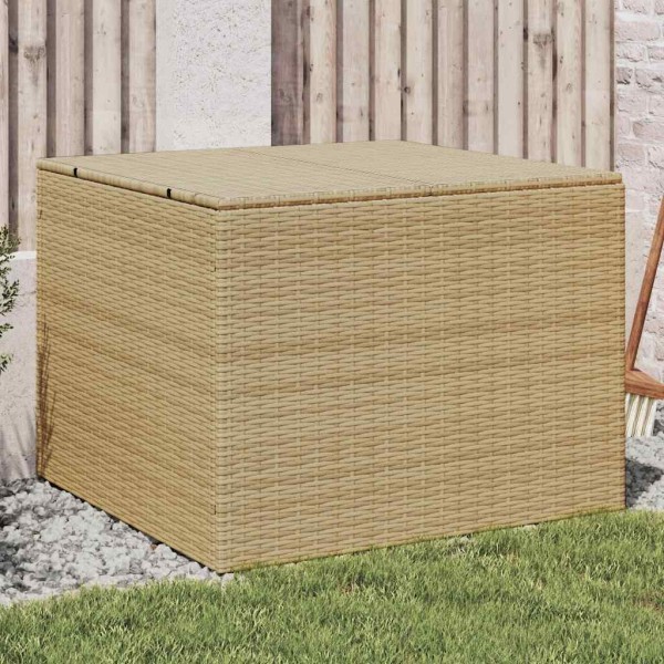 Garden storage box, beige mix, 291l, polyrattan