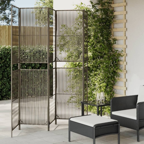 Room partition, 5 segments, gray color, polyrattan