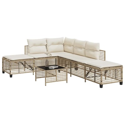 Sofa set with cushions, 3...