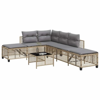 Sofa set with cushions, 3...