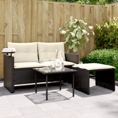 Garden set with cushions, 3...