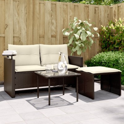 Garden set with cushions, 3...