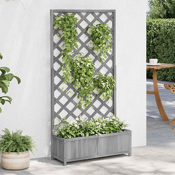 Lovel with trelage, gray color, spruce wood array