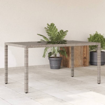 Table with glass top, gray,...