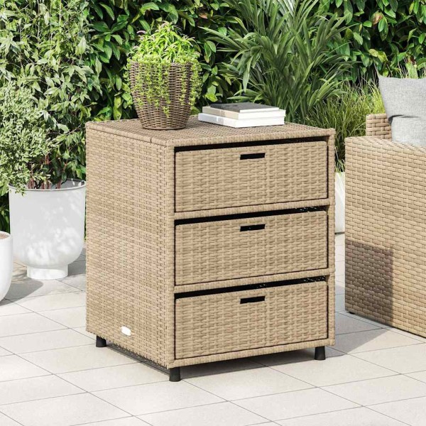 Garden cabinet for things, sand, 55x59x69cm, polyrattan