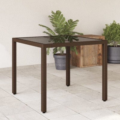Table with glass top,...