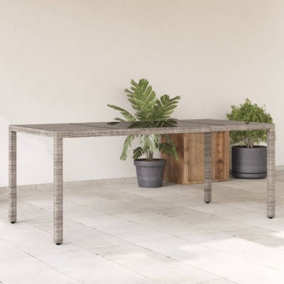 Table with glass top, gray,...