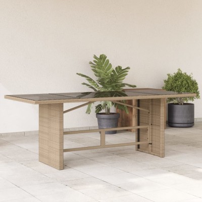 Table with glass top,...