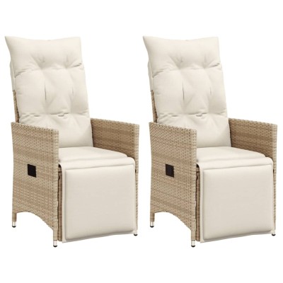 Reclining garden chairs...