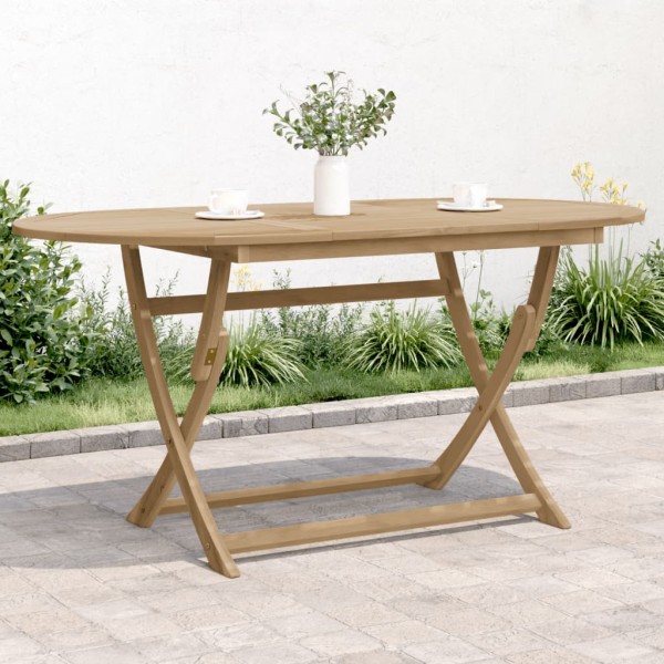 Folding garden table, 160x85x75cm, solid acacia