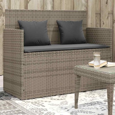 Garden bench with cushions,...