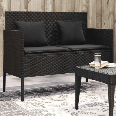 Garden bench with cushions,...