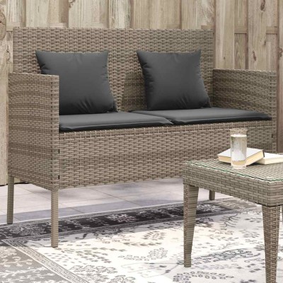 Garden bench with cushions,...
