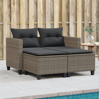 Two-seater garden sofa with...