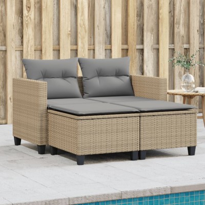 Two-seater garden sofa with...